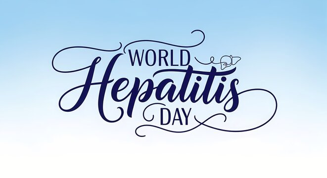World hepatitis day calligraphy design for global health awareness campaigns and educational materials