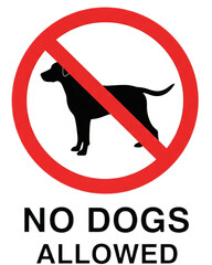 no dogs sign
