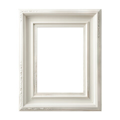 Empty white picture frame