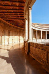 Carlos V palace at the Alhambra in Granada, Spain