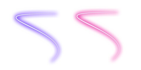 Neon glowing wave light background, set of neon colorful  wave background