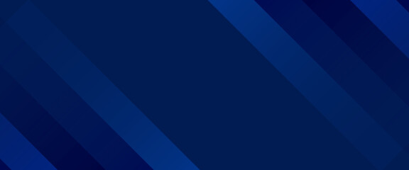 Navy Blue Minimal Abstract Banner with Lines and Copy Space