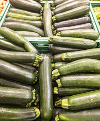Cucumbers in a market