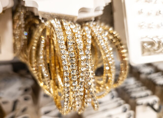 Gold and diamond bracelets
