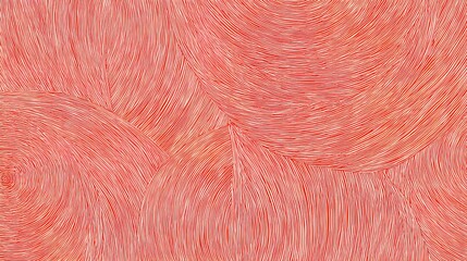 Radiating and flowing abstract red and white line patterns with organic circular textures and intricate detail for modern decorative design backgrounds.