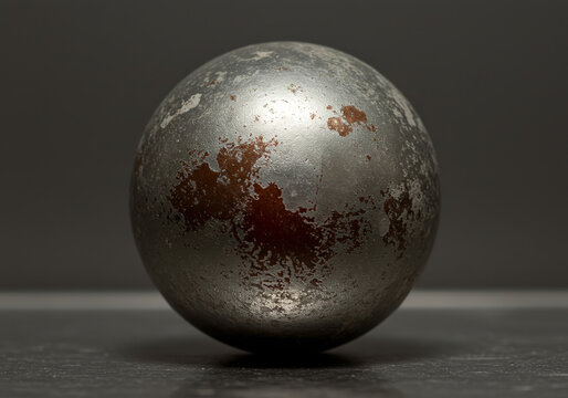 Element Plutonium (Pu) A scientific photograph of a sphere of weapons-grade Plutonium-239