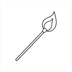 Matchstick Minimalist Line Art for Coloring
