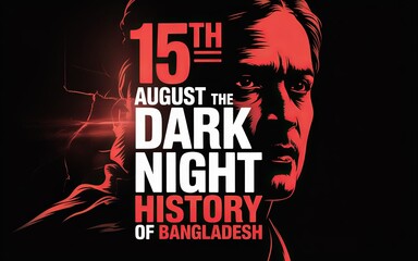 Bold graphic honoring the tragic history of Bangladesh’s dark night.