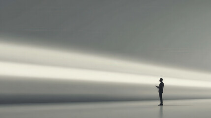 technical passport featuring augmented reality blurred white text bars is prominently displayed