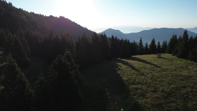 Aerial view drom drone on Mały Rozsutec, Slovakia