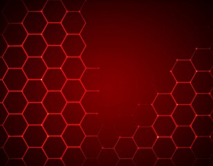 Red hexagon pattern background
