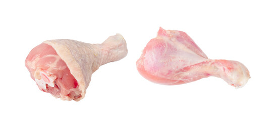 Raw Chicken Drumsticks Isolated, Uncooked Poultry Legs, Fresh Hen Meat, Fresh Chicken Drumstick