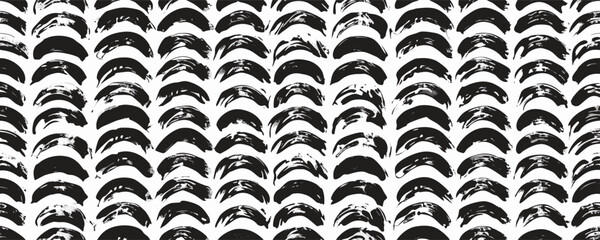 Abstract Black and White Brush Stroke Pattern