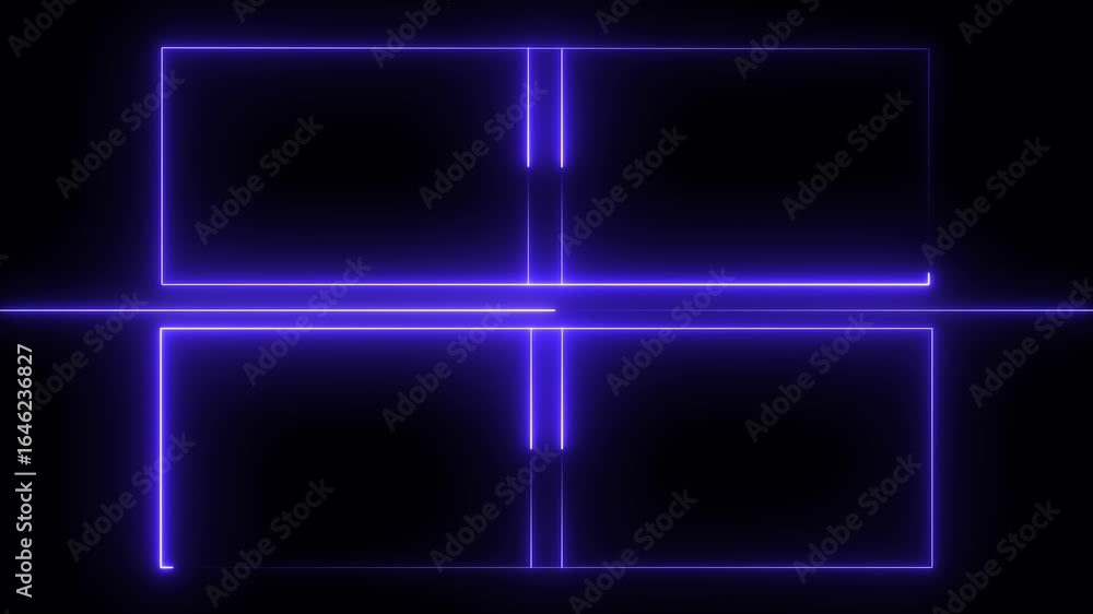 Poster neon border frame animated background rotating neon frame electric color rectangle box icon on anima
