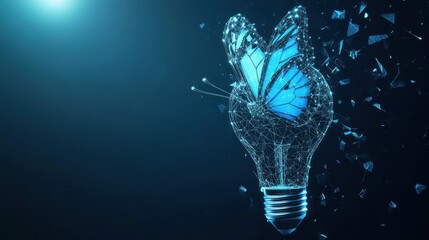 Abstract lightbulb butterfly