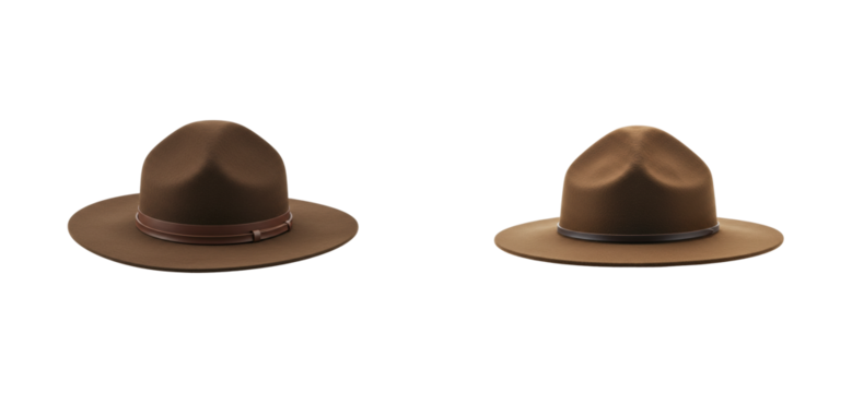 Exploring classic ranger hats outdoor adventures fashion accessories rustic settings heritage style. Cut out set png