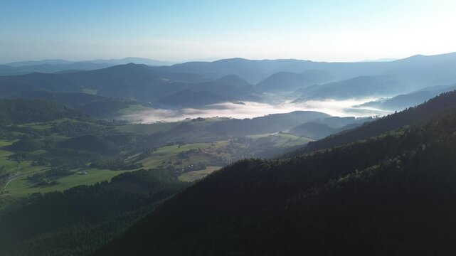 Aerial view drom drone on Mały Rozsutec, Slovakia