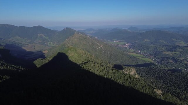 Aerial view drom drone on Mały Rozsutec, Slovakia