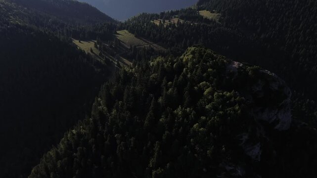 Aerial view drom drone on Mały Rozsutec, Slovakia