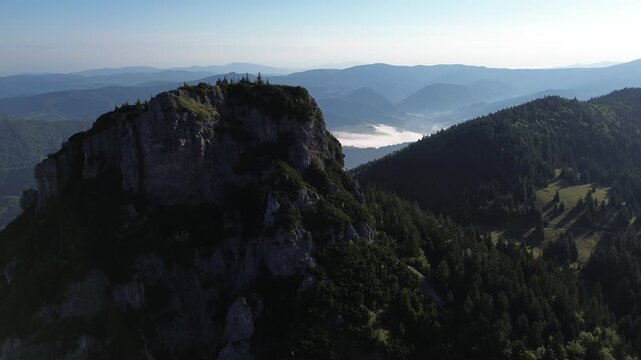 Aerial view drom drone on Mały Rozsutec, Slovakia