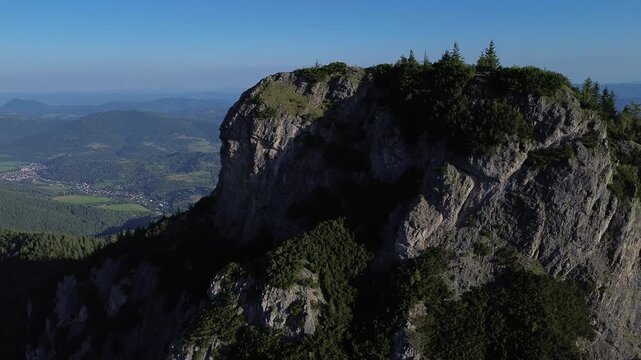 Aerial view drom drone on Mały Rozsutec, Slovakia