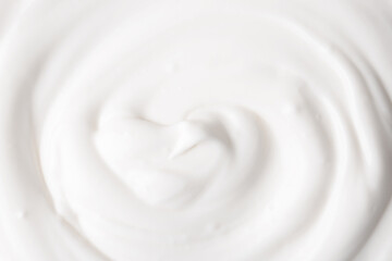 Texture of tasty yogurt as background, top view