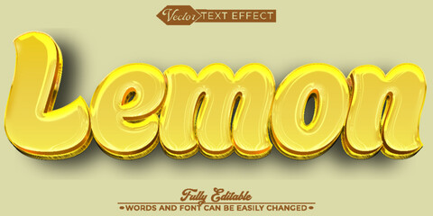  Fresh Juicy Lemon Vector Fully Editable Smart Object Text Effect
