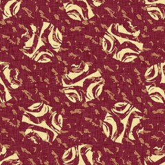 Polka dot blockprint seamless pattern. Neutral unisex whimsical style for wallpaper, backdrops and handmade print texture. All over vintage background. 