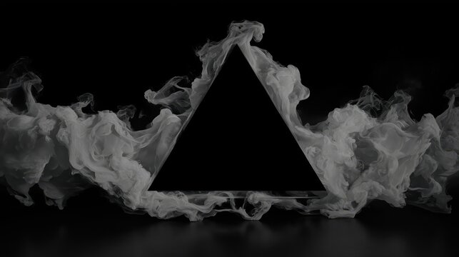 Black triangle with smoke