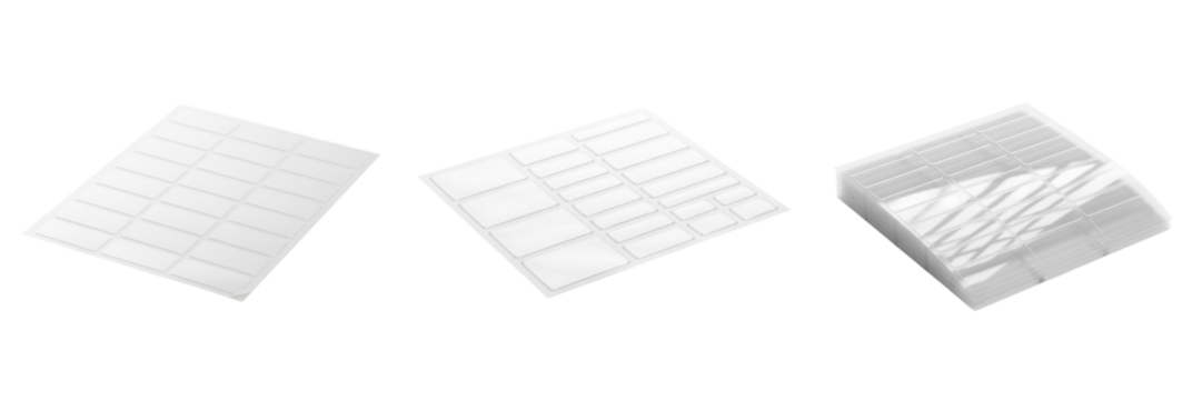 White plastic tray with compartments for pickleball balls storage and organization isolated on transparency background