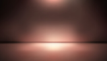 Dark bronze gradient background in studio with bright lights on the floor and shiny abstract patterned walls. Luxurious and modern interior space for displaying premium products.