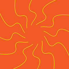 Abstract Sun Background In Orange. Sunburst Sun Rays Art Background, Wallpaper, Banner, Artwork.