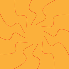 Abstract Sun Background In Orange. Sunburst Sun Rays Art Background, Wallpaper, Banner, Artwork.