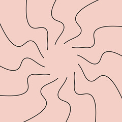 Abstract Sun Background In Pink. Sunburst Sun Rays Art Background, Wallpaper, Banner, Artwork.