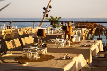 restaurant on the seashore