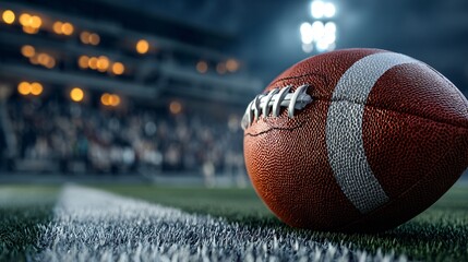 American Football Sport Equipment Background Banner
