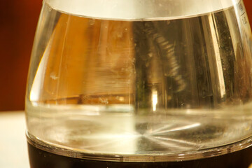 An electric kettle with water