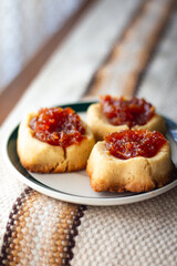 Organic Quince cookies in natural light