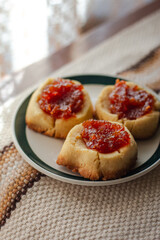Organic Quince cookies in sunlight