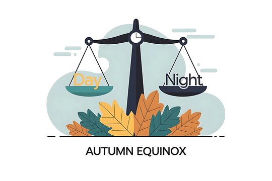 Autumn Equinox Balance with Day and Night
