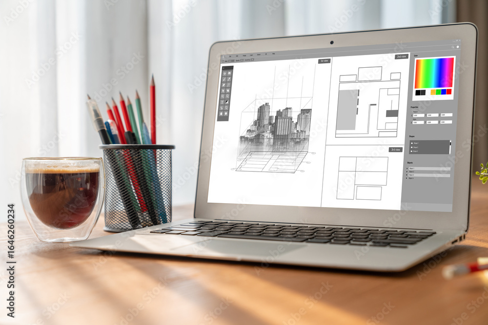 Aufkleber architectural design modish software application for architect business and professional designer