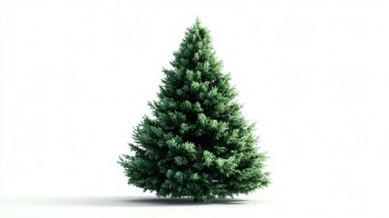 Beautiful Christmas Tree Isolated on White Background for Festive Designs