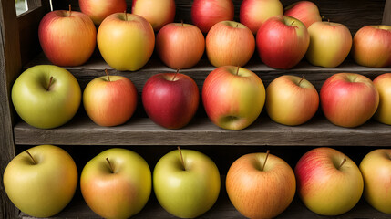 ambrosia apples displayed with rustic charm