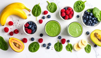 Delicious Green Smoothie Recipe with Fruits and Spinach