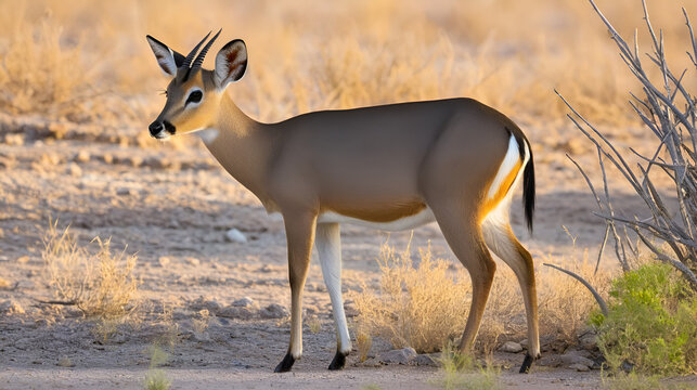Beautiful duiker at Etosha National Park, Namibia, Africa
