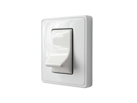 Light switch activation in home interior modern design close-up