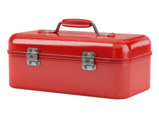 Tool organization red toolbox for crafts home and projects