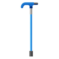 Walking Cane Mobility Aid Flat Vector Illustration
