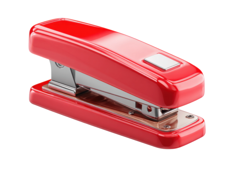 Stapler action office workspace product close-up bright setting