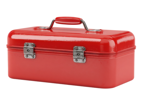 Tool organization red toolbox for crafts home and projects